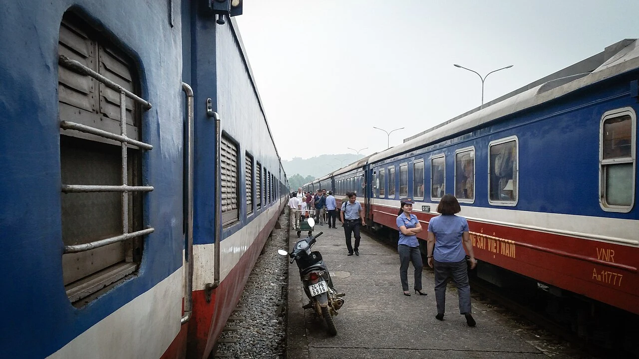 Vietnam train along coast
